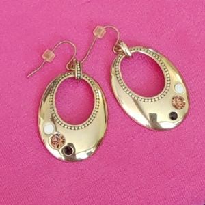 Lia Sophia Oval Dangle Earrings, NWOT